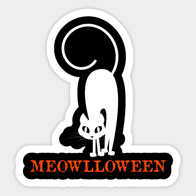 Meowlloween | Monster Face Costume Halloween| Trick or treat | Halloween gift | Spooky season gifts | Halloween Decor gifts | Funny Halloween Trick or treat | Alien Lovers Halloween | Halloween monsters | Spooky season Sticker by johnii1422